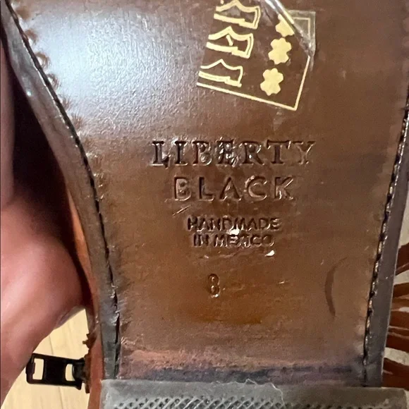 LIBERTY Black women’s Tan Leather Western Boots - Picture 2 of 3